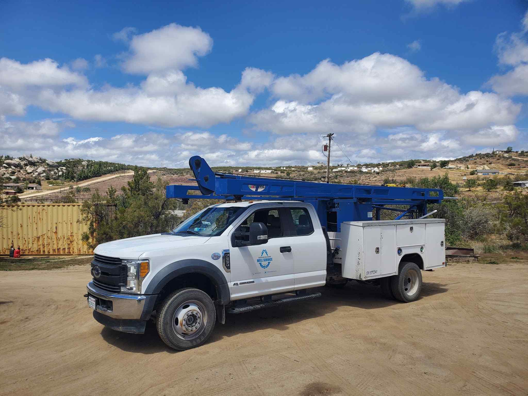 SCWS branded service truck with well service crane