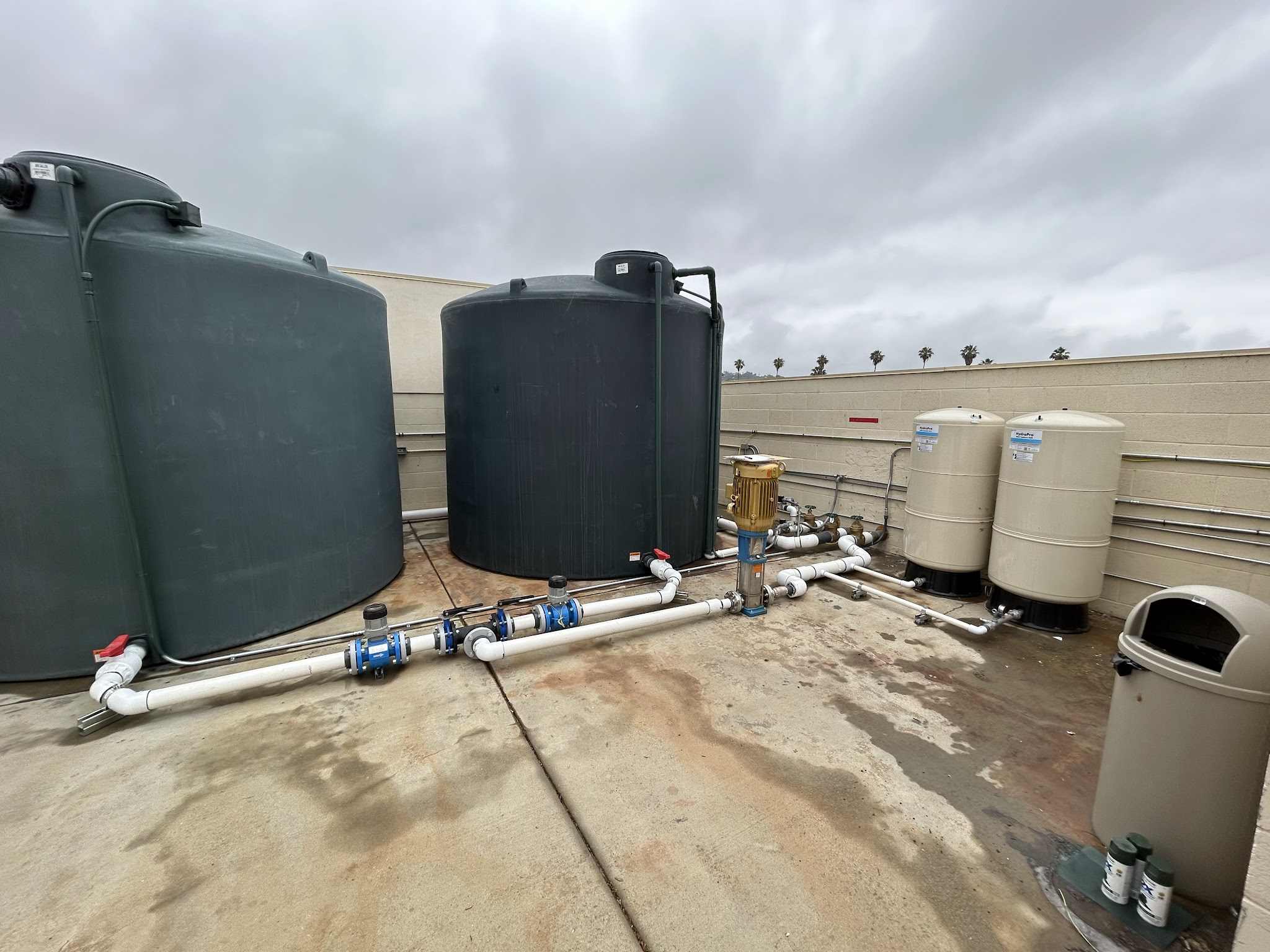 Water well drilling operation in rural Southern California