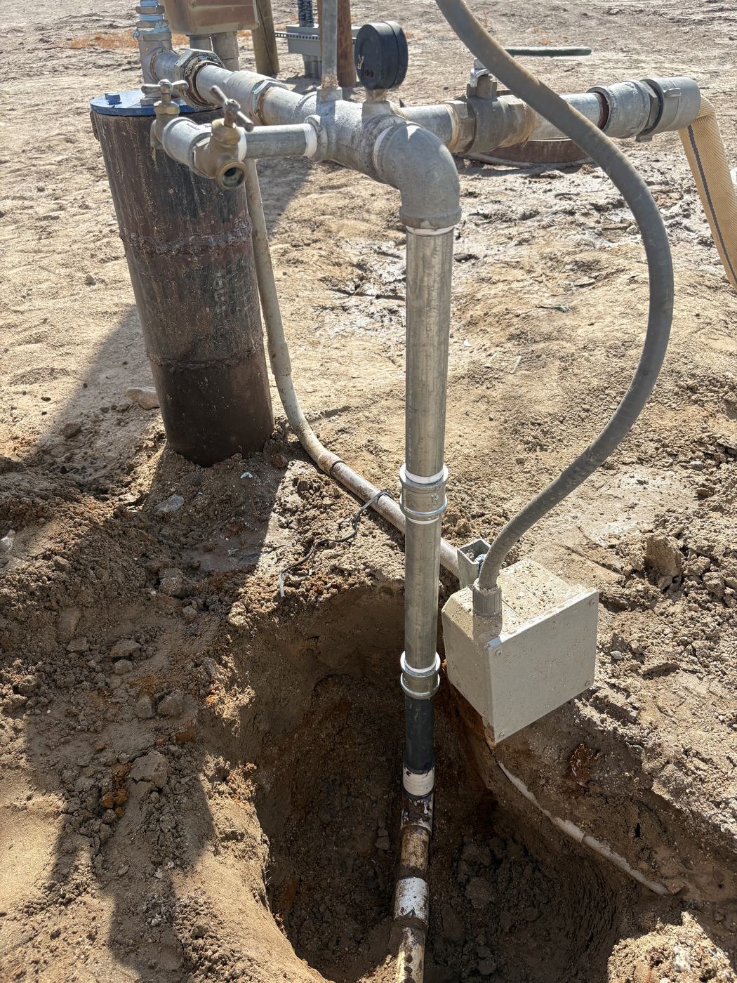 Wellhead leak repair detail in Ocotillo