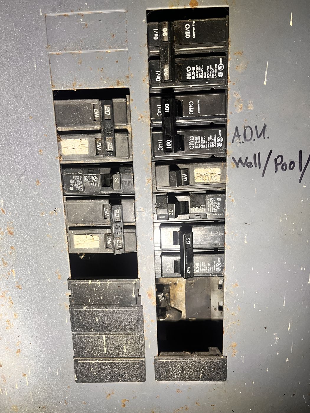Electrical panel service detail in Rancho Santa Fe