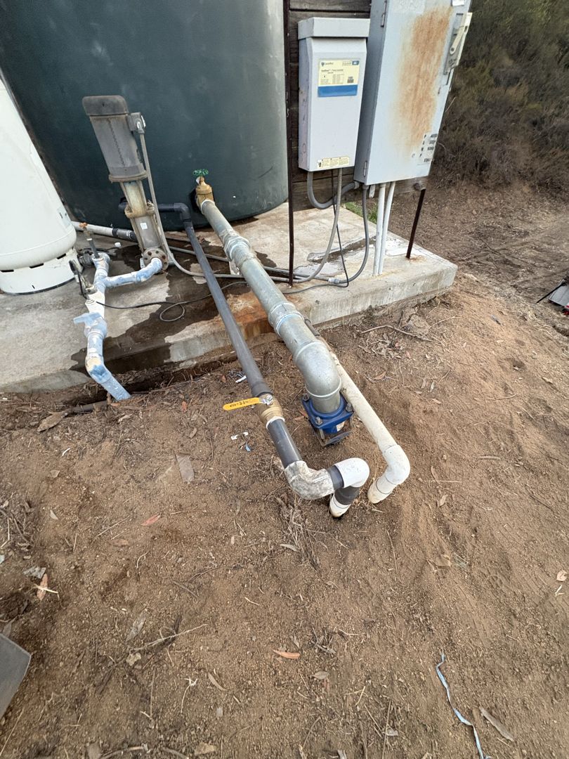 Storage tank replacement detail in Poway