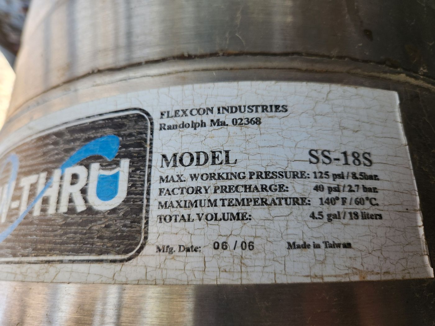 Transducer and pressure tank replacement detail in Temecula