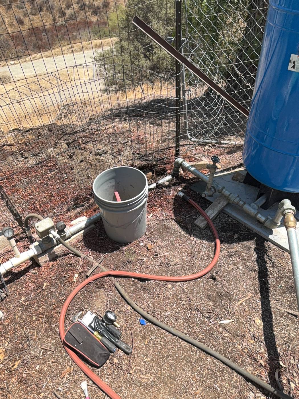 Pressure tank and switch adjustment in Corona