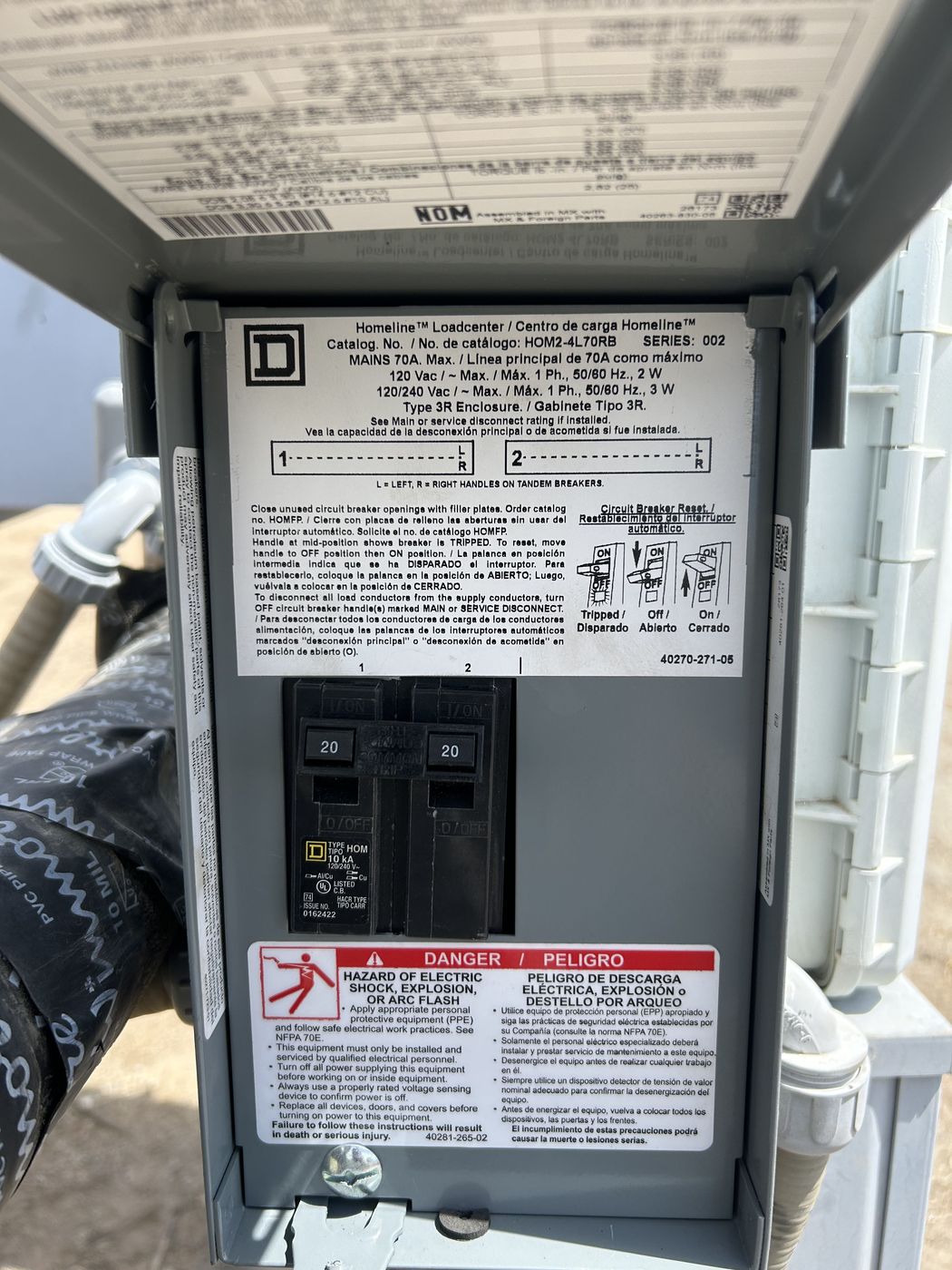 Electrical disconnect replacement detail in Hemet