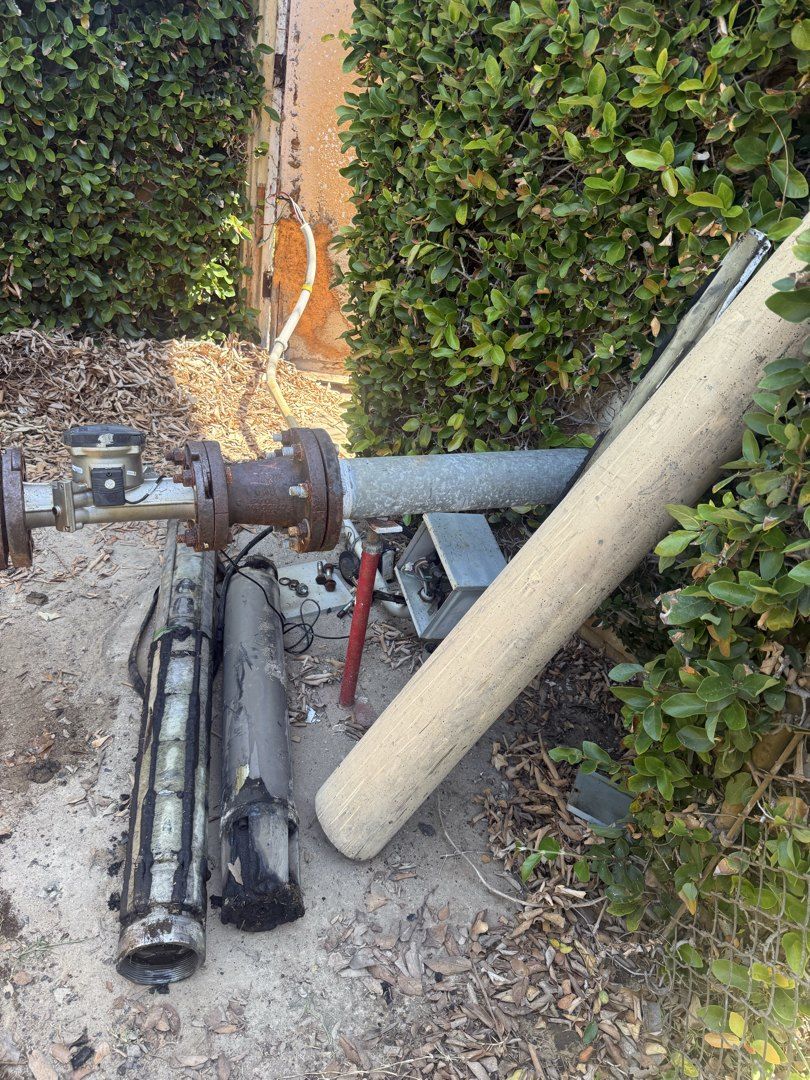 Pull well pump and motor detail in Rancho Santa Fe