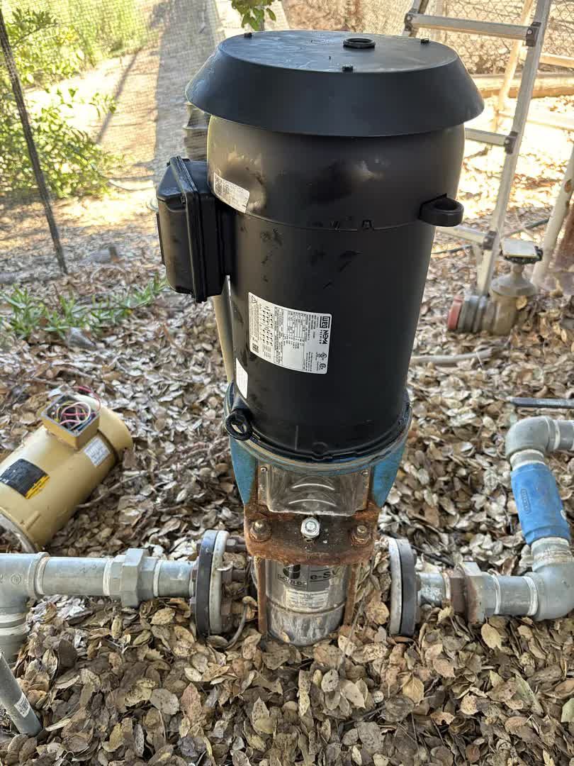 Booster pump motor replacement on a 5 HP three-phase unit